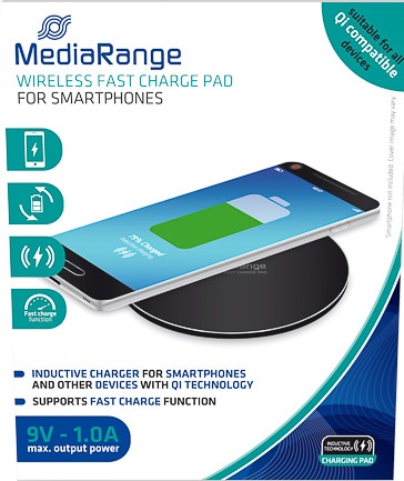 MediaRange Induktive Ladestation für Smartphones mit Qi-Standard - MRMA111