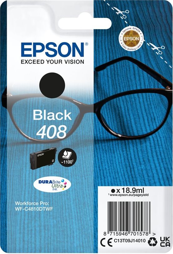 ORIGINAL Epson 408 BK - Druckerpatrone schwarz