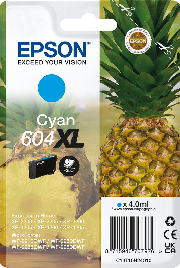 ORIGINAL Epson 604XL C - Druckerpatrone cyan (High Capacity)