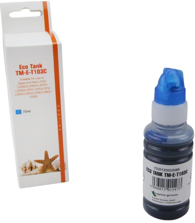 Tinte - alternativ zu Epson 103 / T00S24A10 - cyan
